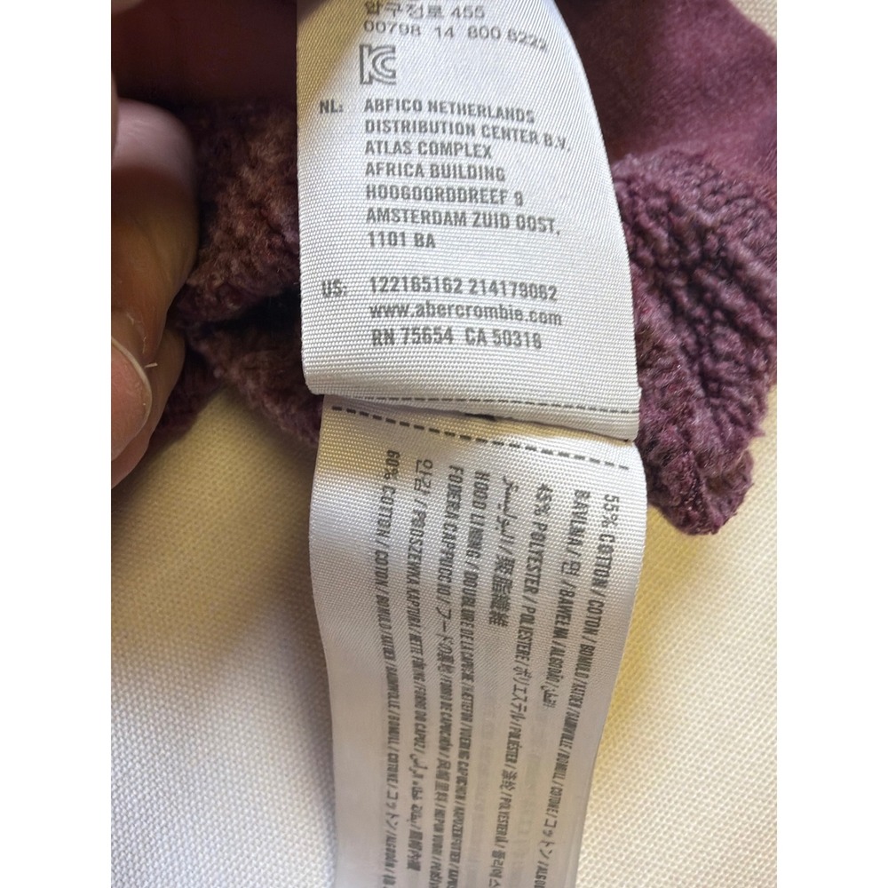 Y2K Abercrombie & Fitch Men Hoodie Burgundy Heather Tiger Graphic  Medium - Picture 6 of 8